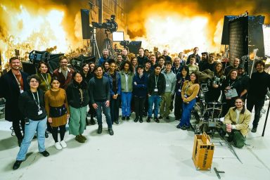 The entire cast and crew for the Film and TV Charity's brand film, Break the Cycle