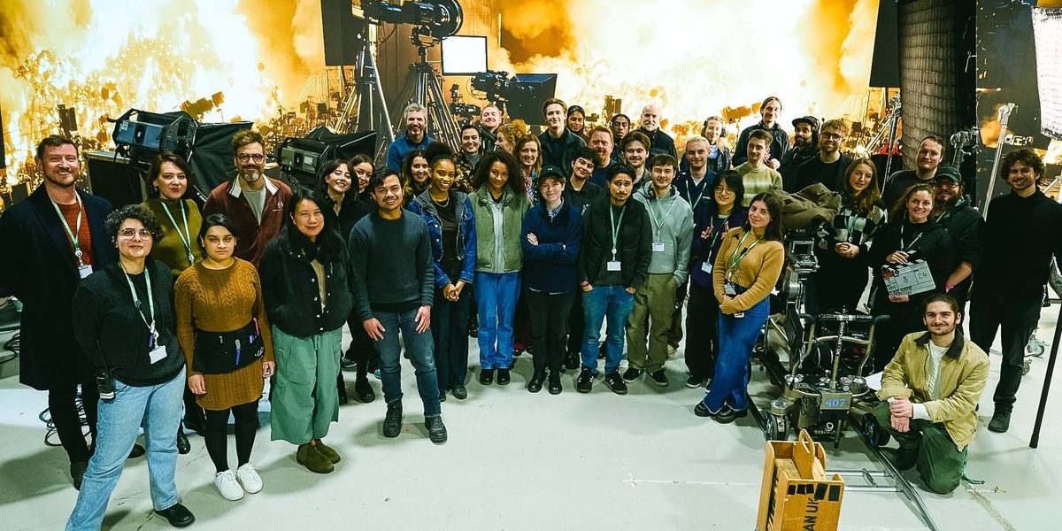 The entire cast and crew for the Film and TV Charity's brand film, Break the Cycle