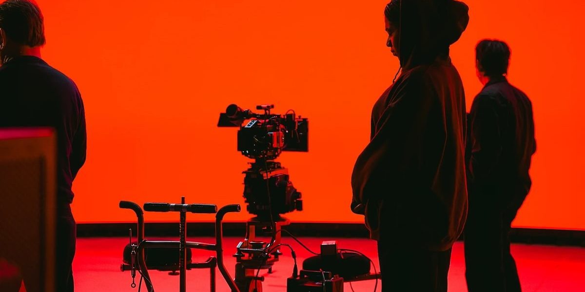 Film crew member on set of the Film and TV Charity's brand film, Break the Cycle